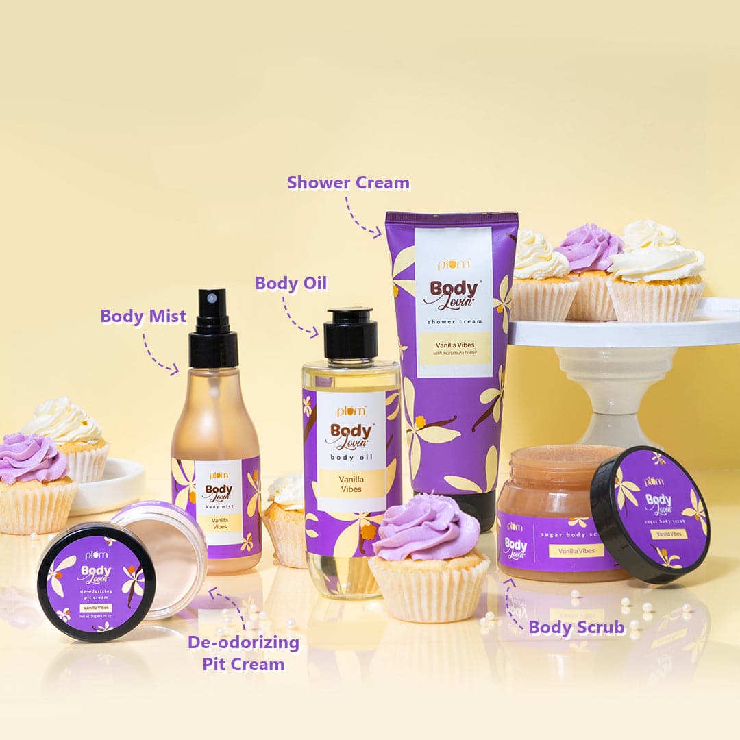 Plum Vanilla Vibes Body Oil by Plum BodyLovin' | Intense Moisture & Instant Glow | Non-Greasy & Lightweight | Nourishes Skin | Warm Vanilla Fragrance, 100ml