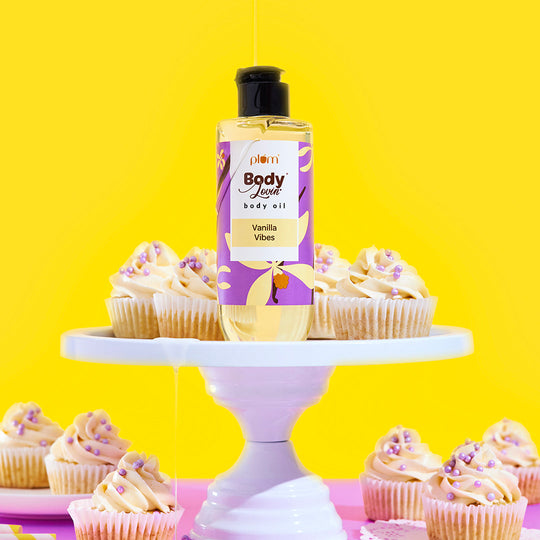 Plum Vanilla Vibes Body Oil by Plum BodyLovin' | Intense Moisture & Instant Glow | Non-Greasy & Lightweight | Nourishes Skin | Warm Vanilla Fragrance, 200ml Buy at Indicrest