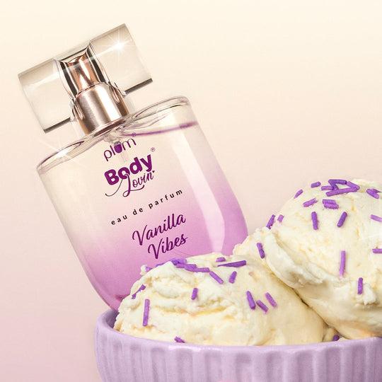 Plum Vanilla Vibes Eau De Parfum (Perfume) by Plum BodyLovin' | Long Lasting | Travel-Friendly | Warm Vanilla Fragrance | Luxury Perfume, 50ml Buy at Indicrest
