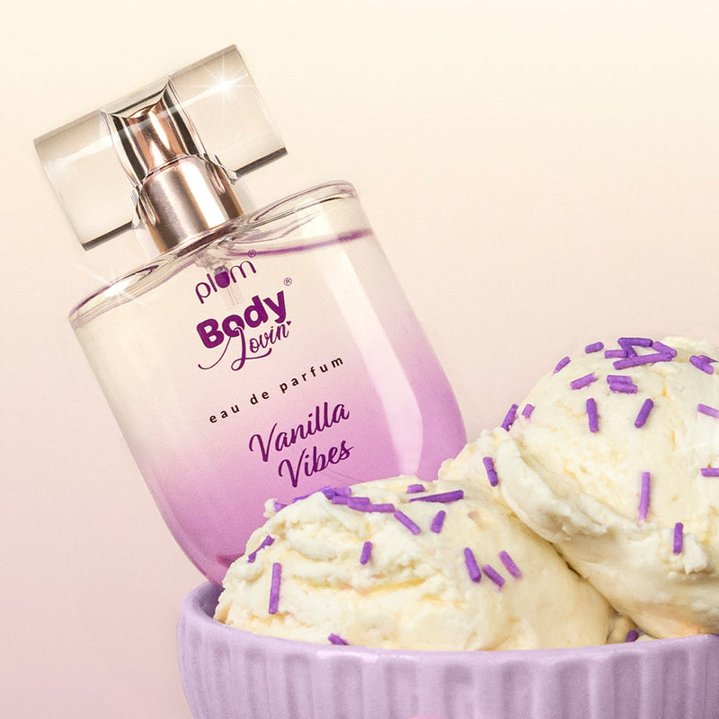 Plum Vanilla Vibes Eau De Parfum (Perfume) by Plum BodyLovin' | Long Lasting | Travel-Friendly | Warm Vanilla Fragrance | Luxury Perfume, 50ml Buy at Indicrest