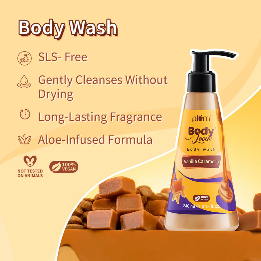 Caramello Lovin' Bath & Body Collection by Plum BodyLovin' | Body Wash, Body Mist, Body Lotion, Perfume & Hand Cream