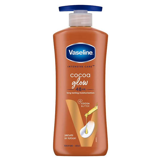 Vaseline Cocoa Glow Serum In Lotion, 400ml | Pure Cocoa & Shea Butter for Soft, Healthy-Looking Skin Buy at Indicrest