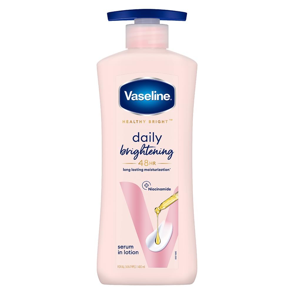Vaseline body lotion bottle on a white background