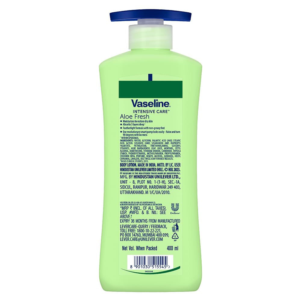 Vaseline Aloe Fresh lotion with aloe vera extract