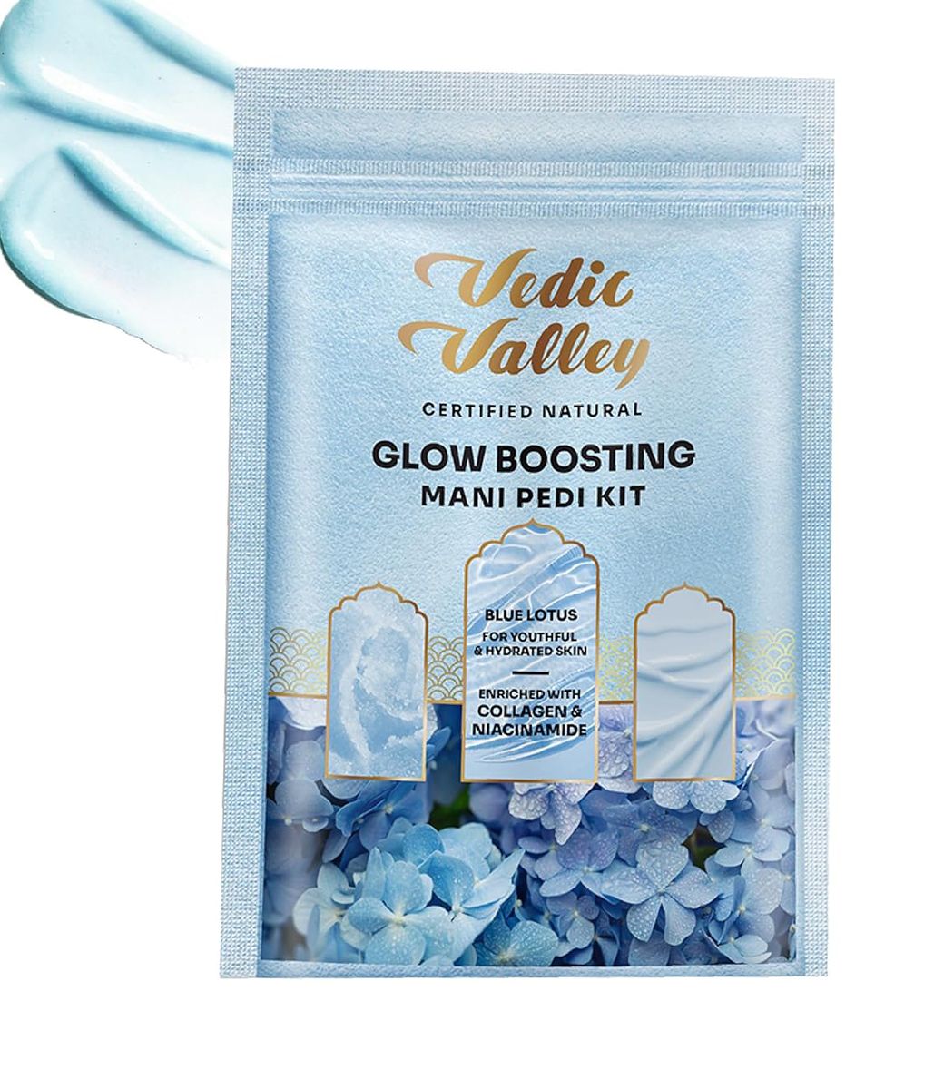 Vedic Valley Glow Boosting Mani Pedi Kit with Blue Lotus - Indicrest