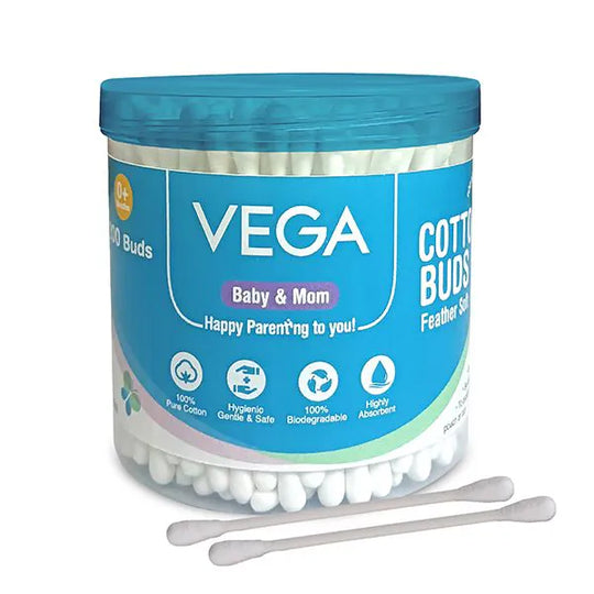 Vega Baby & Mom Cotton Buds (100pcs) PP Can - VBHA3-03 Buy at Indicrest