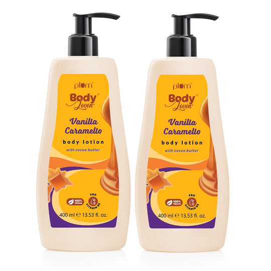 Plum Vanilla Caramello Body Lotion Duo | Deep Hydration | Light-Weight | Yum Vanilla & Caramel Fragrance Buy at Indicrest
