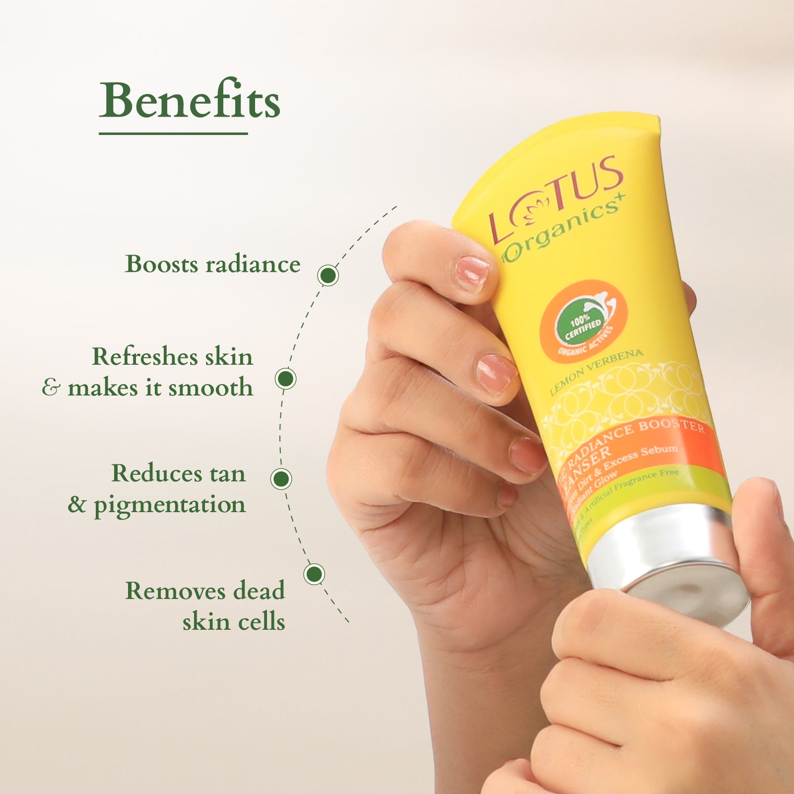 Lotus Herbals Organics+ Vitamin-C Radiance Booster Cleanser, 100g