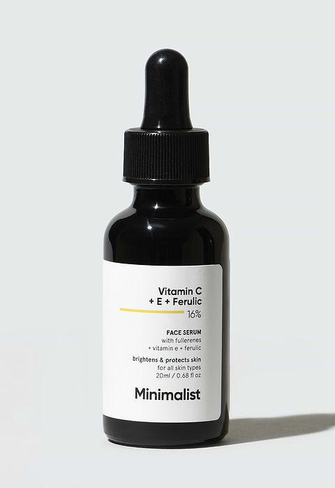 Minimalist Vitamin C + E + Ferulic 16% Face Serum For Brightens &amp; protects skin, 20ml - Image 2 - Buy from Indicrest