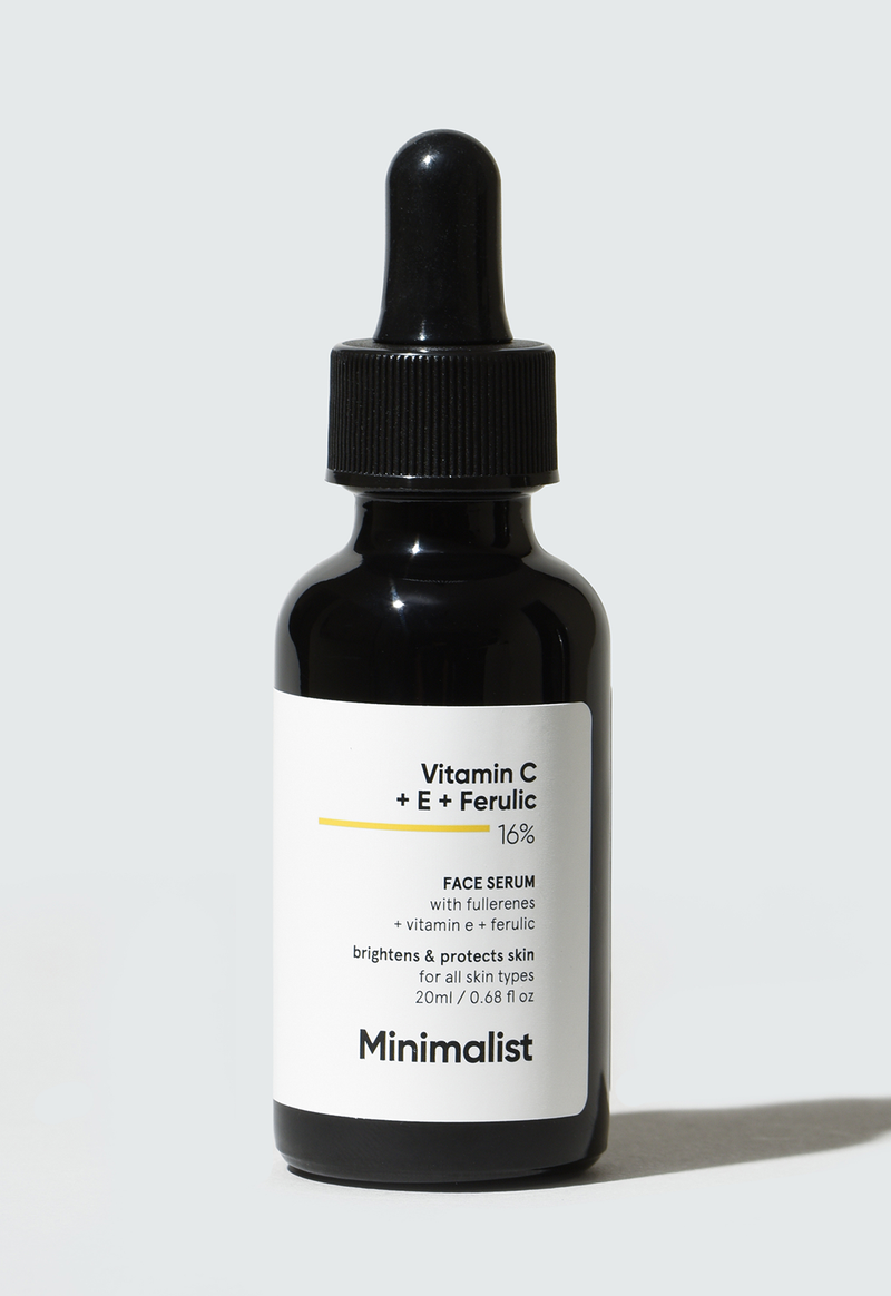 Minimalist Vitamin C + E + Ferulic 16% Face Serum For Brightens &amp; protects skin, 20ml - Buy from Indicrest