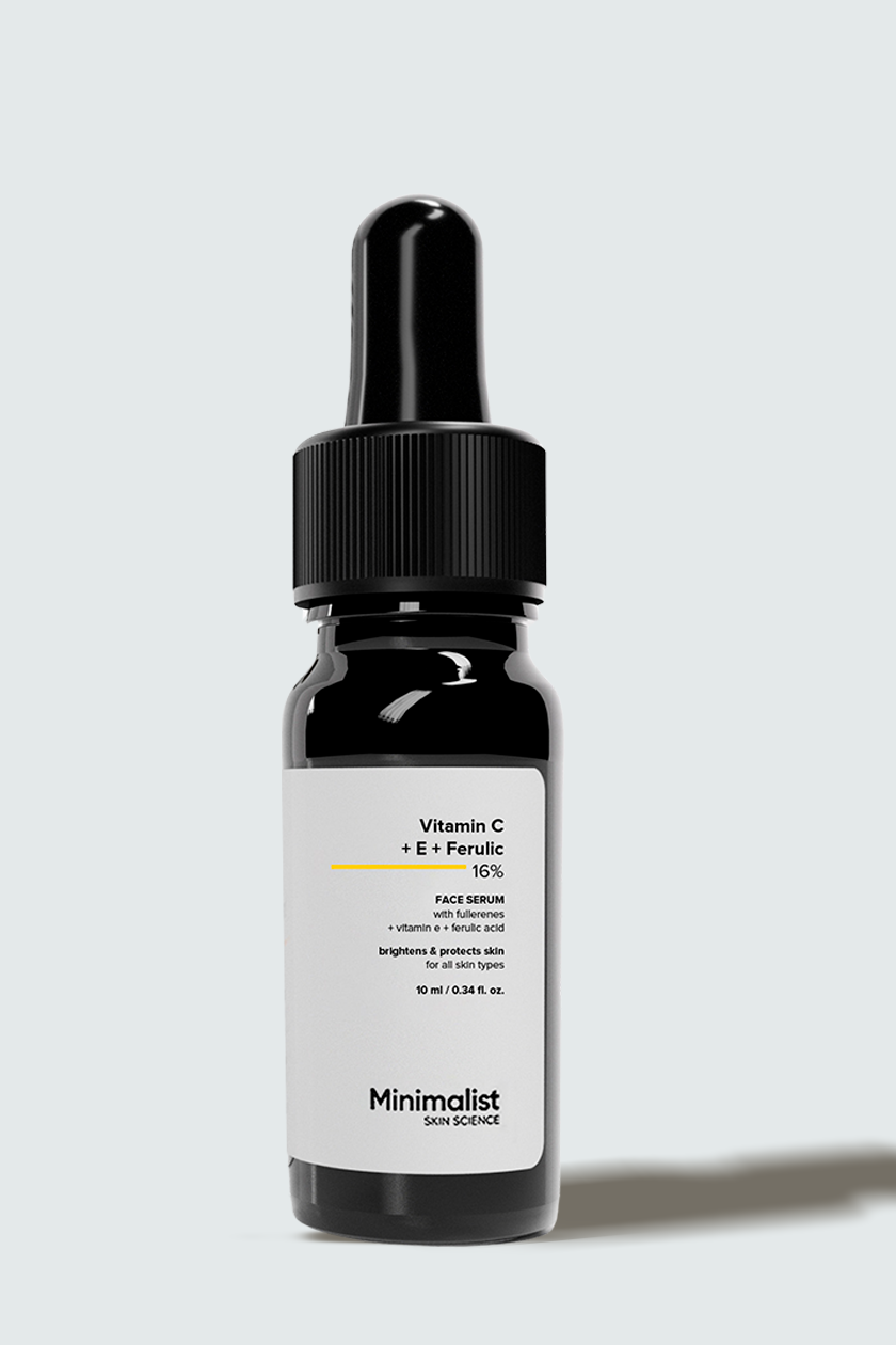 Minimalist Vitamin C + E + Ferulic 16% Face Serum For Brightens &amp; protects skin, 10ml - Buy from Indicrest