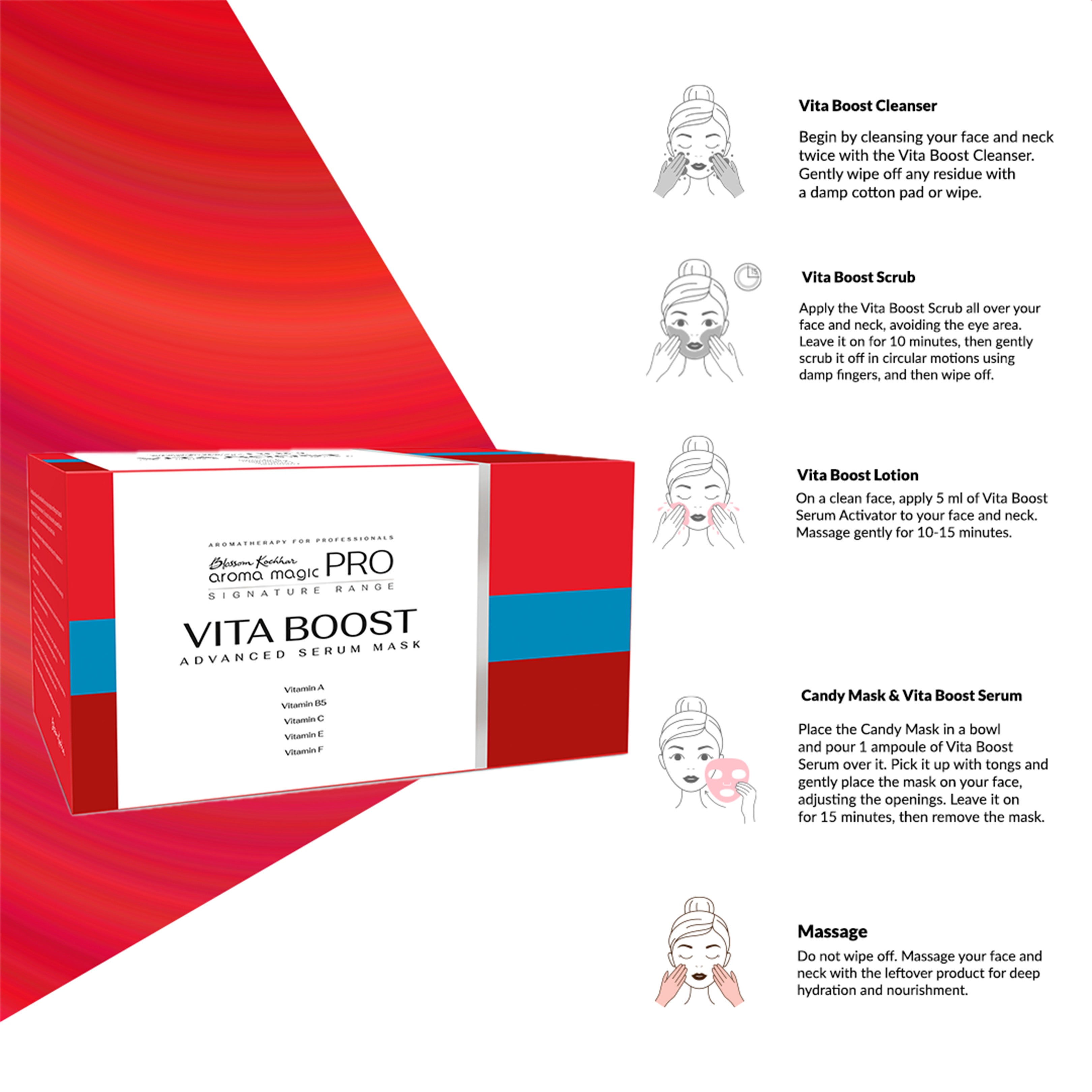 Aroma Magic Vita Boost Advanced Serum Mask – Deep Hydration & Glow, 100g - Image 5 - Buy from Indicrest