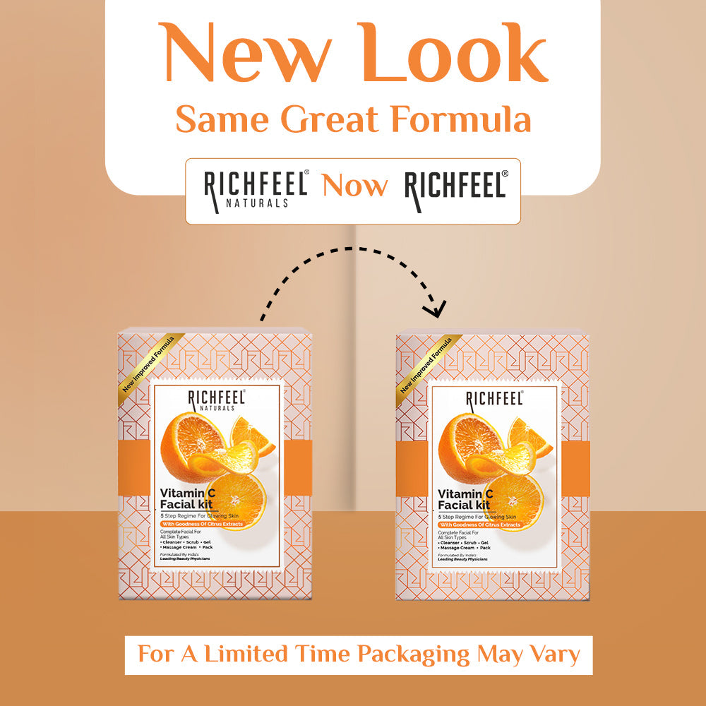 Richfeell Brightening Facial Kit Enriched With Vitamin C 250 gm - Image 2 - Buy from Indicrest