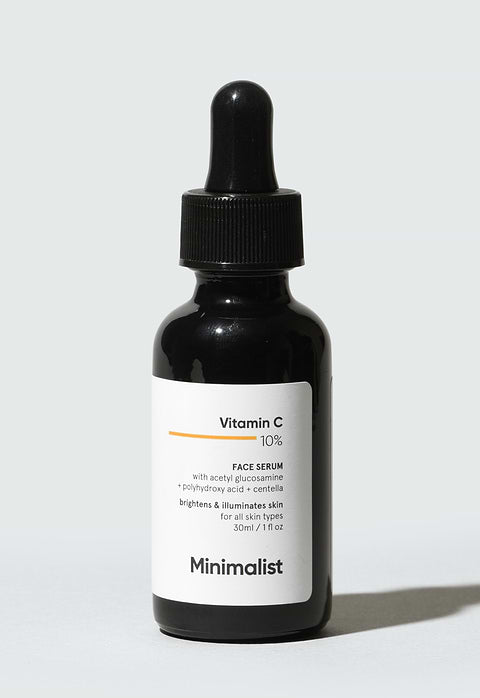 Minimalist Vitamin C 10% Face Serum For Brighter, Glowing &amp; Healthy Looking Skin, 10ml - Image 2 - Buy from Indicrest
