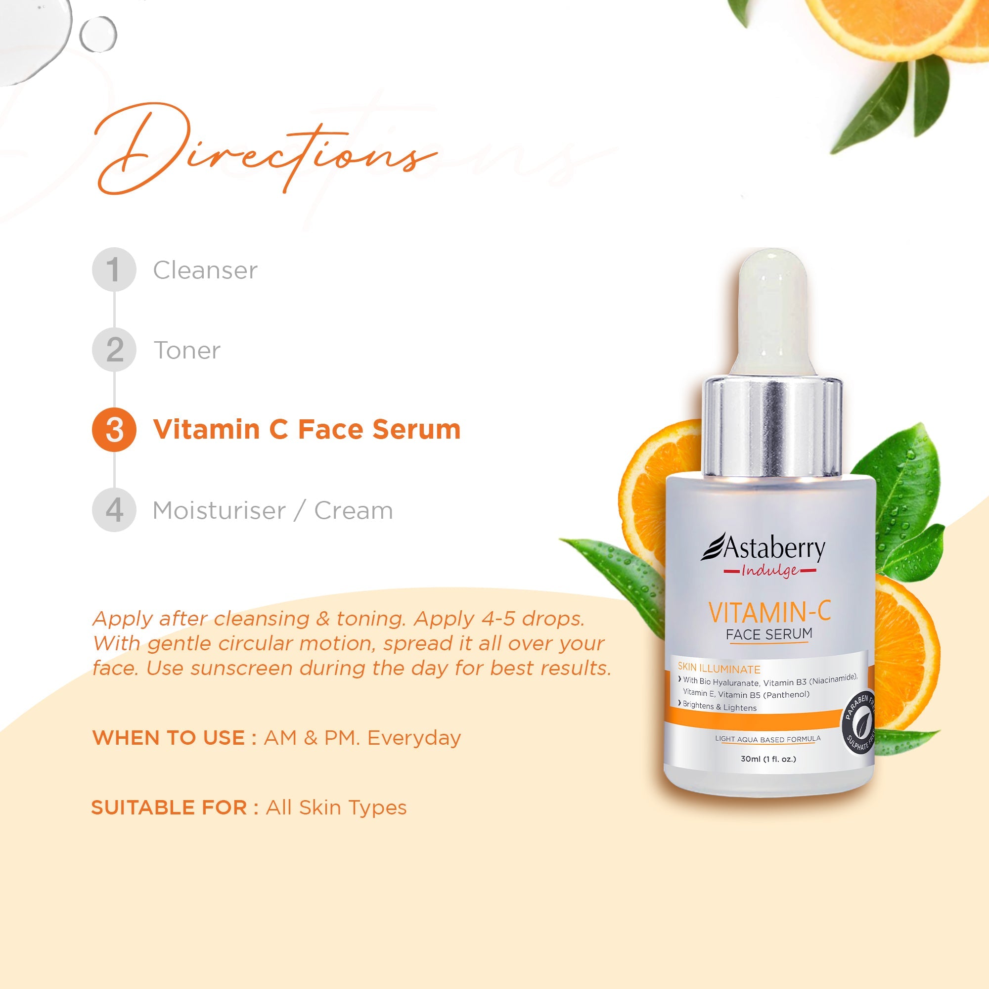 Astaberry Vitamin C Face Serum for Brighten Skin - 30ml - Image 6 - Buy from Indicrest