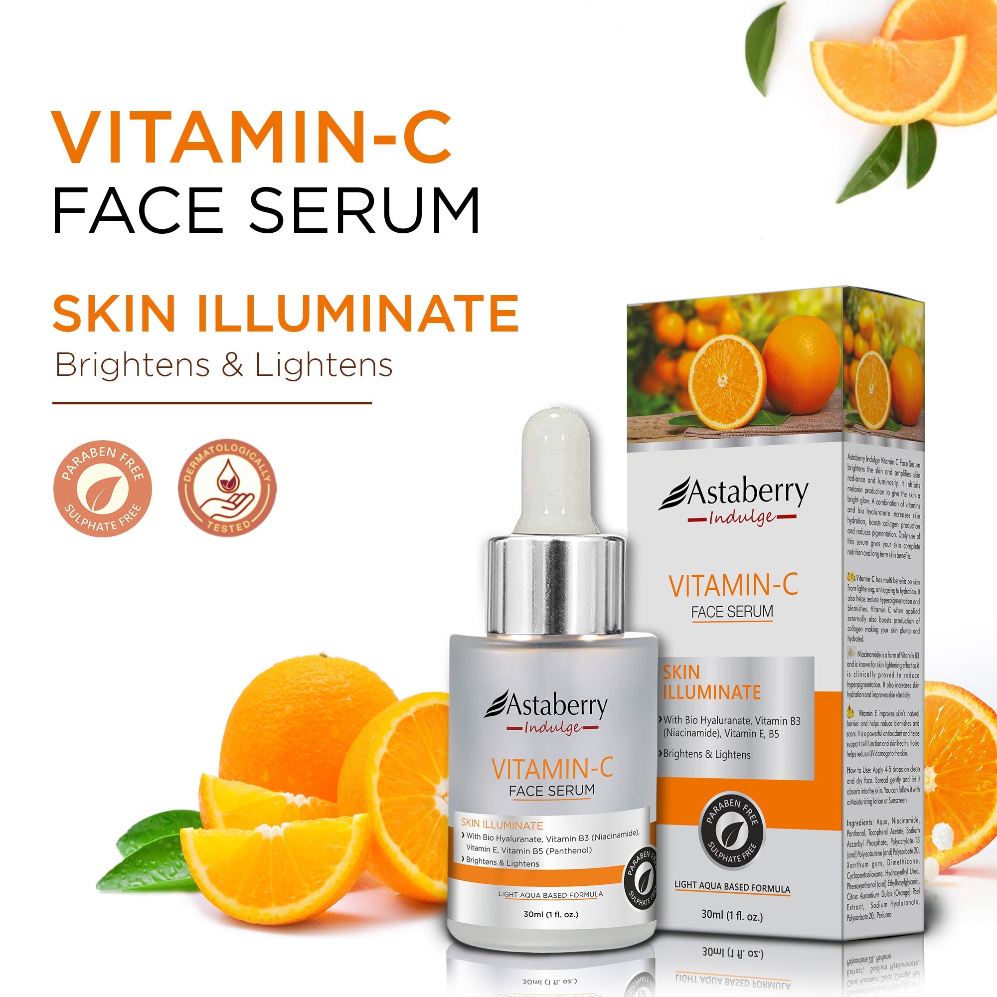 Astaberry Vitamin C Face Serum for Brighten Skin - 30ml - Buy from Indicrest