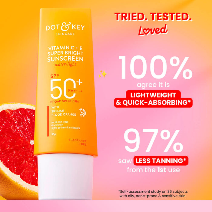 Dot & Key Vitamin C + E Sunscreen, SPF 50+ PA++++, 80g