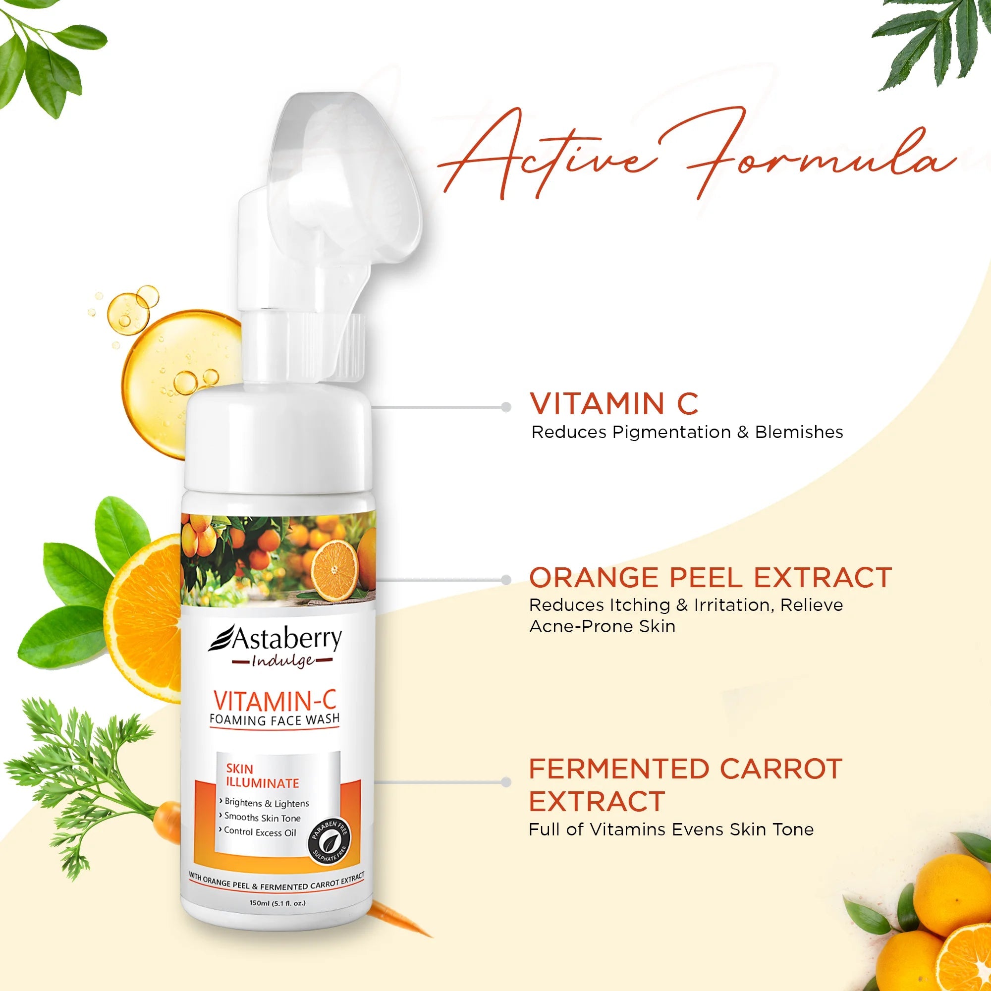 Astaberry Vitamin C Foaming Face Wash | foaming face wash - Image 10 - Buy from Indicrest