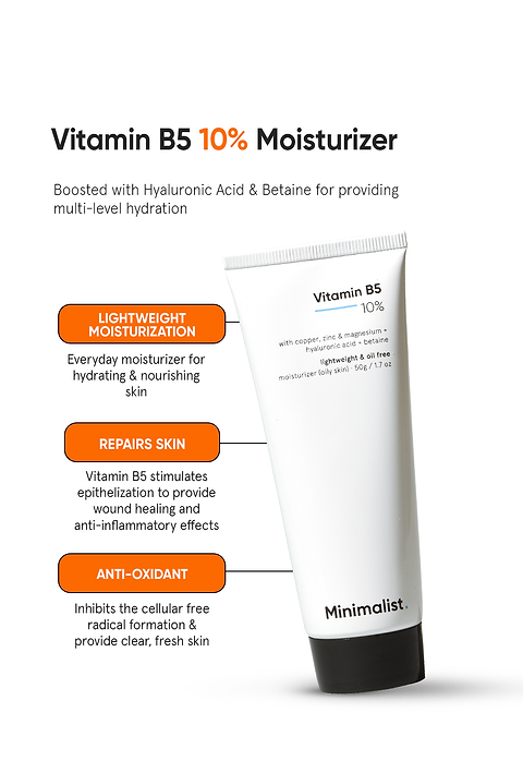 Minimalist Vitamin B5 10% Moisturizer For Provides Lightweight Moisturization &amp; Repairs Skin, 50g - Image 3 - Buy from Indicrest