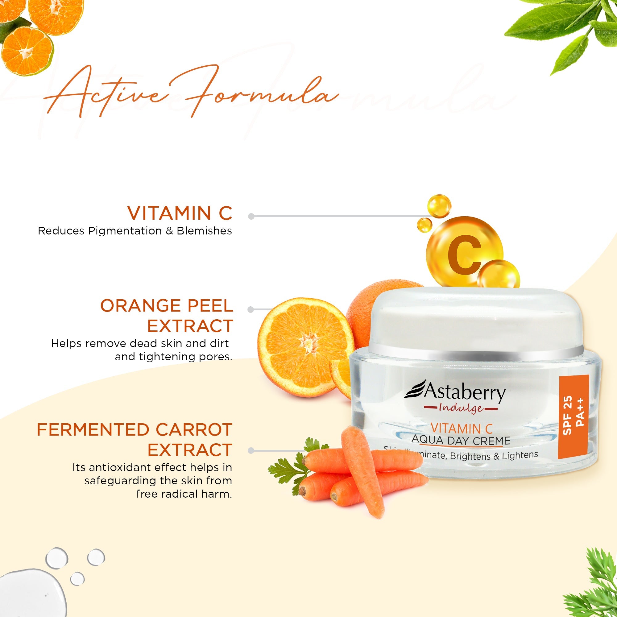 Astaberry Vitamin C Aqua Day Cream SPF 25 for UV Protection - 50 ml - Image 4 - Buy from Indicrest