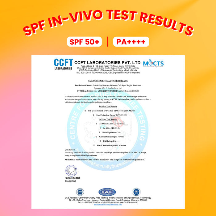 Dot & Key Vitamin C + E Sunscreen, SPF 50+ PA++++, 50g