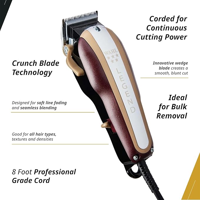 WAHL Legend Clipper Corded WA 8147 | 5 Star Legend Clipping Tool, Professional Hair Clipper