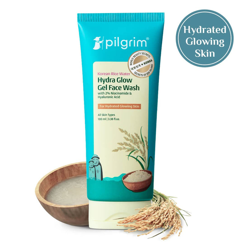 Pilgrim Korean Rice Water Hydra Glow Gel Face Wash, 100ml - Buy from Indicrest