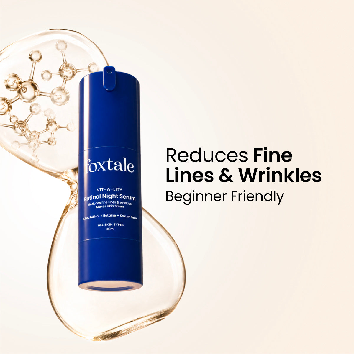 Foxtale Rapid Wrinkle Reduction SPF 70 Matte Finish Sunscreen + 0.15% Retinol Night Serum - Image 9 - Buy from Indicrest