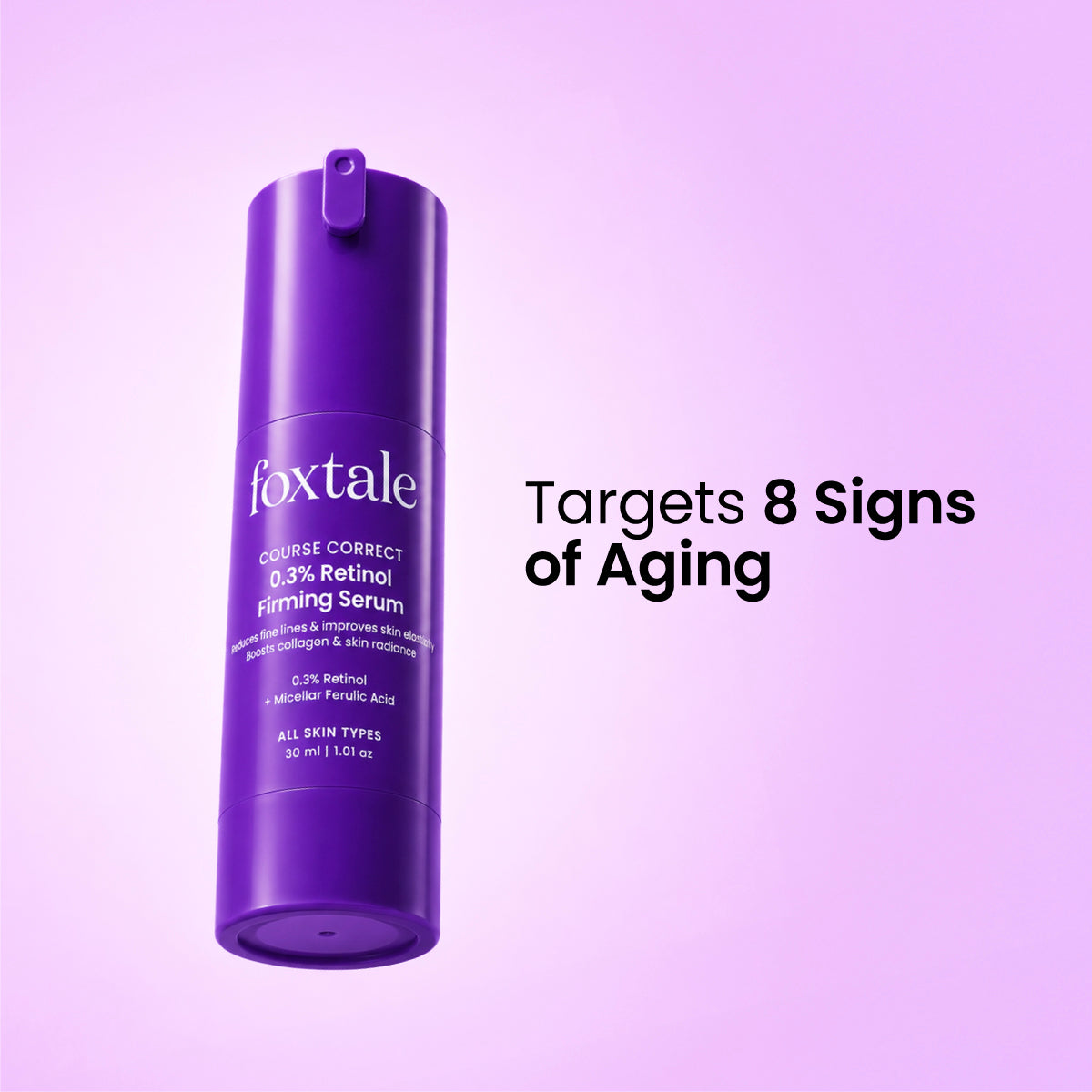 Foxtale 0.3% Retinol + Ferulic Acid Serum Prevent 8 signs of aging with 0.3% Retinol + Ferulic Acid Serum | 30 ml - Buy from Indicrest