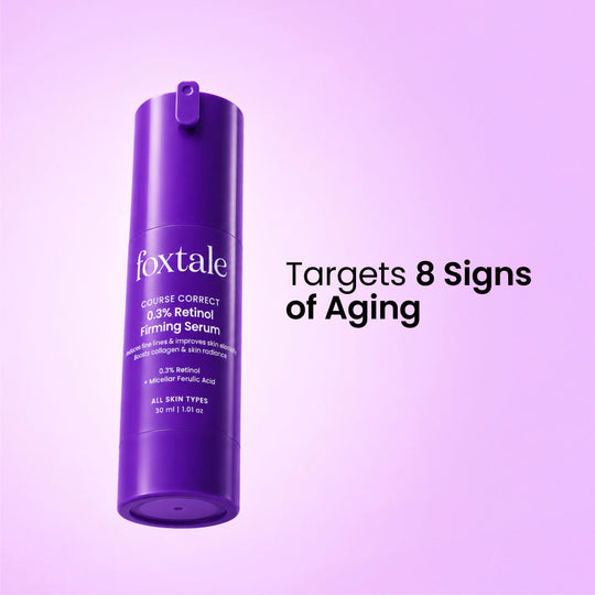 Foxtale 0.3% Retinol + Ferulic Acid Serum Prevent 8 signs of aging with 0.3% Retinol + Ferulic Acid Serum | 30 ml - Buy from Indicrest