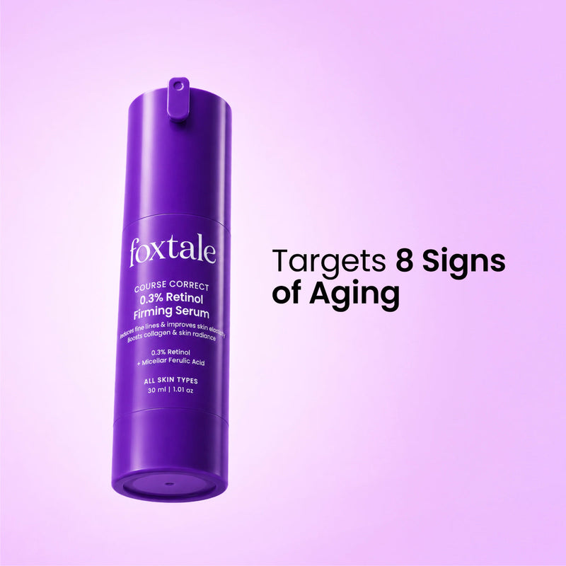 Foxtale 0.3% Retinol + Ferulic Acid Serum Prevent 8 signs of aging with 0.3% Retinol + Ferulic Acid Serum | 30 ml - Buy from Indicrest