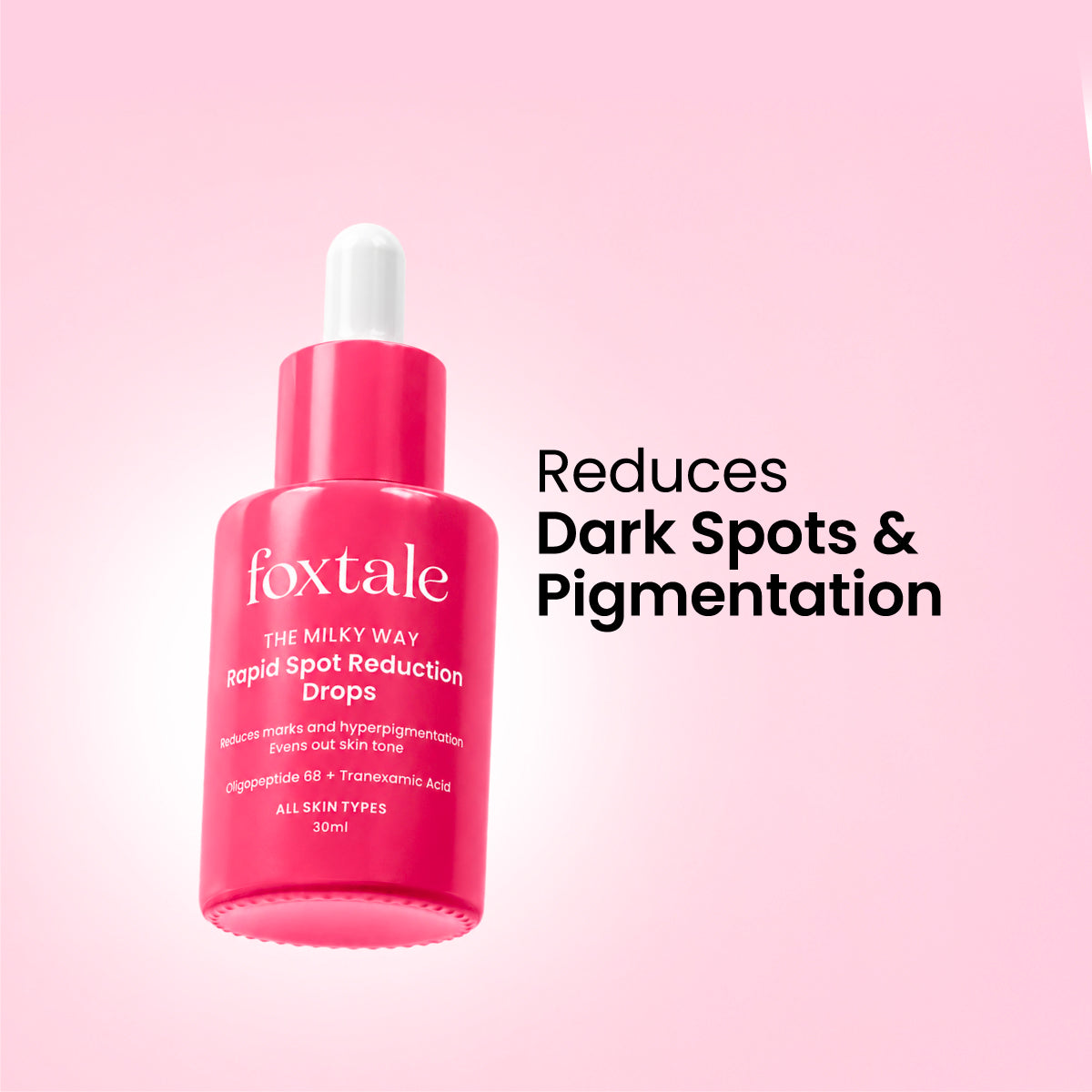 Foxtale Rapid Spot Reduction Drops 3% Tranexamic Acid and Niacinamide to treat pigmentation and dark spots | 30 ml - Buy from Indicrest