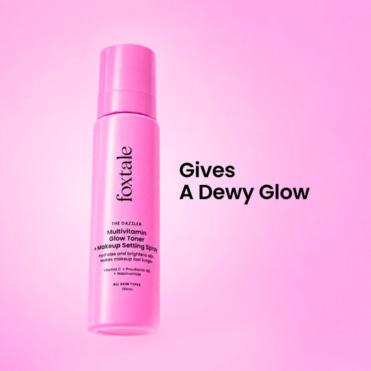 Foxtale Glow Toner + Makeup Setting Spray Vitamin C + Niacinamide + Provitamin B5 for dewy skin and dewier makeup | 150 ml - Buy from Indicrest