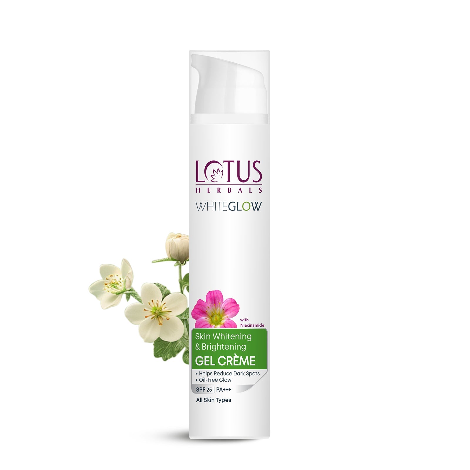 Lotus Herbals WhiteGlow Skin brightening Gel Creme SPF 25 PA+++ | 75g, 75g