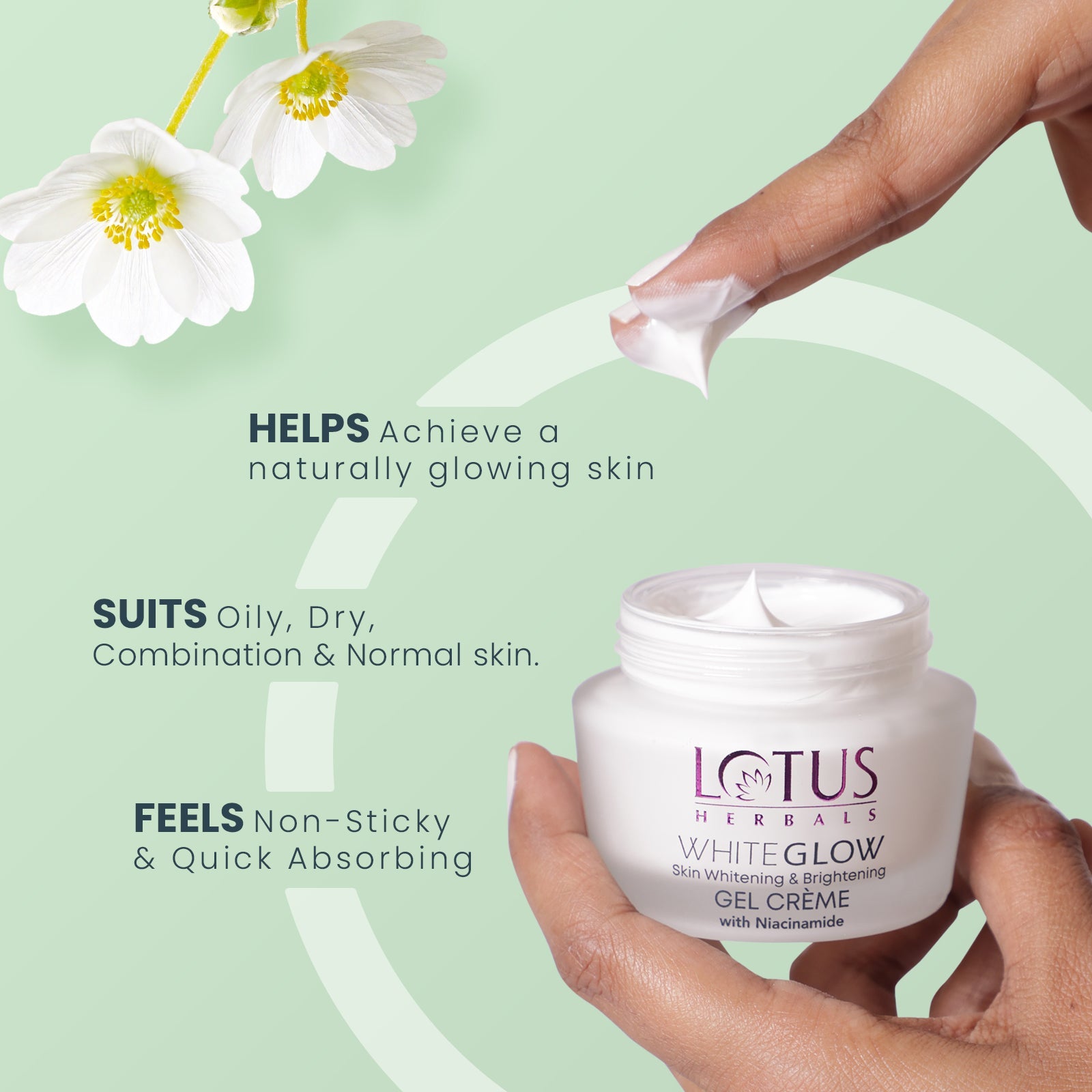 Lotus Herbals WhiteGlow Skin brightening Gel Creme SPF 25 PA+++, 60g