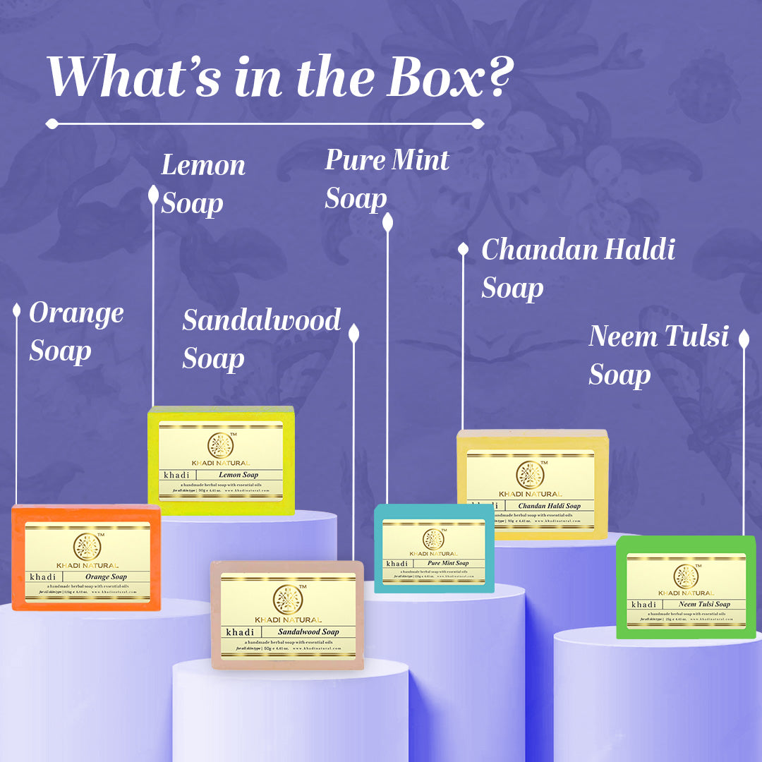 Khadi Natural Handmade Soap Collection ,Pack of 12 (25g Each) - Image 3 - Buy from Indicrest