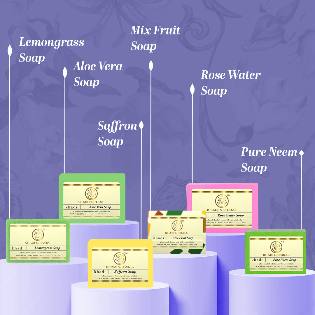 Khadi Natural Handmade Soap Collection ,Pack of 12 (25g Each) - Image 4 - Buy from Indicrest