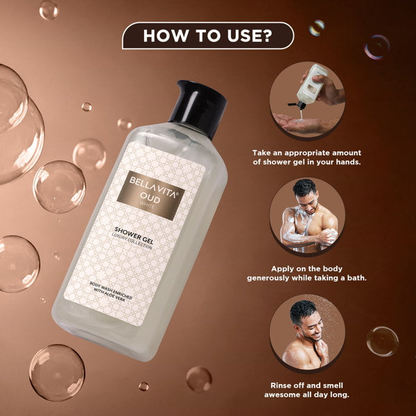 OUD WHITE Shower Gel - 250ml - Image 3 - Indicrest