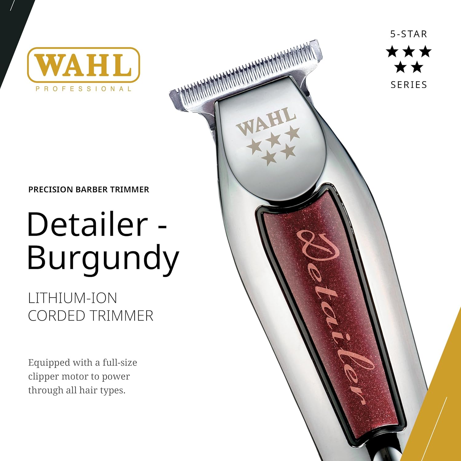 Wahl Detailer Precision Grooming Tool Burgundy Indicrest