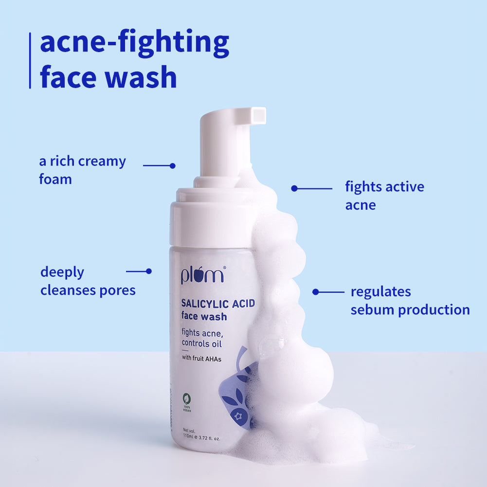 Brightening Combo for Acne-prone skin with Salicylic Acid Face Wash, Niacinamide Gel Cream & Niacinamide SPF50 Sunscreen