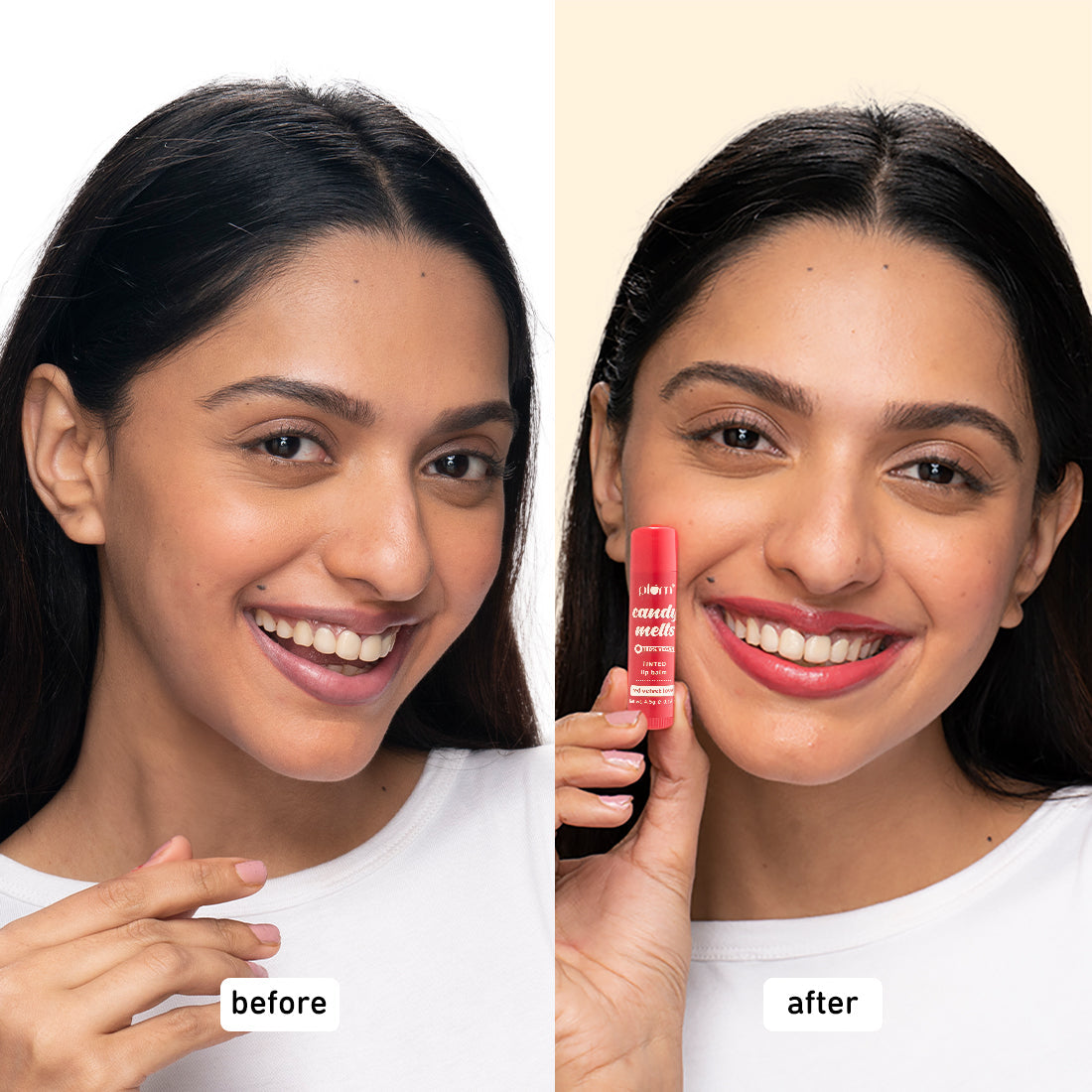 Plum Candy Melts Red Velvet Love Tinted Lip Balm | Nourishes & Protects | Sheer-Tint | Velvety Smooth, 4.5g