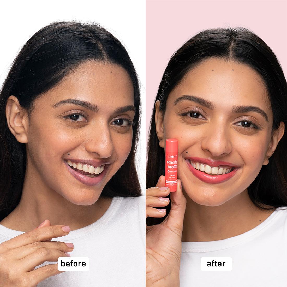 Plum Candy Melts Strawberry Sorbet Tinted Lip Balm | Nourishes & Protects | Sheer-Tint | Velvety Smooth, 4.5g