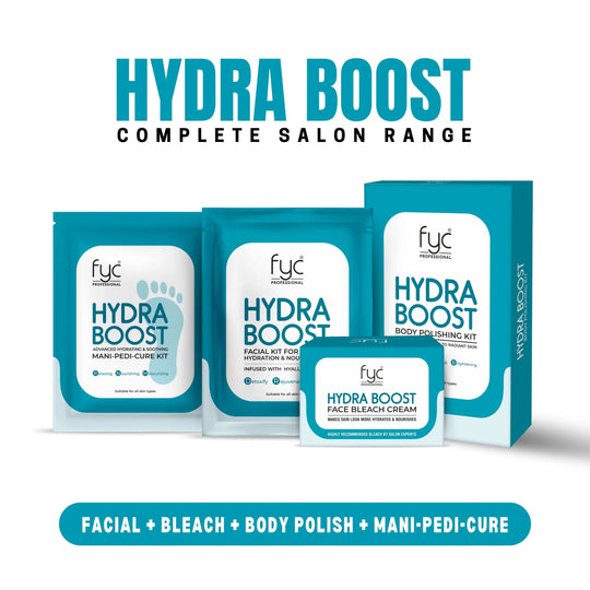fyc-professional-hydraboost-complete-salon-care-kit-facial-kit-face-bleach-manicure-pedicure-body-polishing - Buy from Indicrest