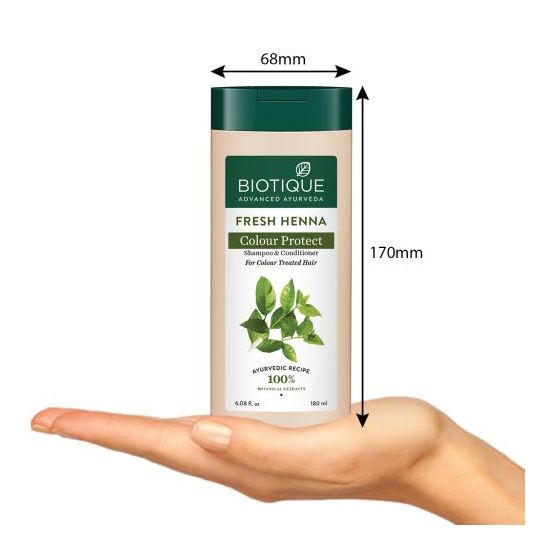 Biotique Fresh Henna Colour Protect Shampoo & Conditioner, 180ml (Pack of 2) - Image 2 - Buy from Indicrest