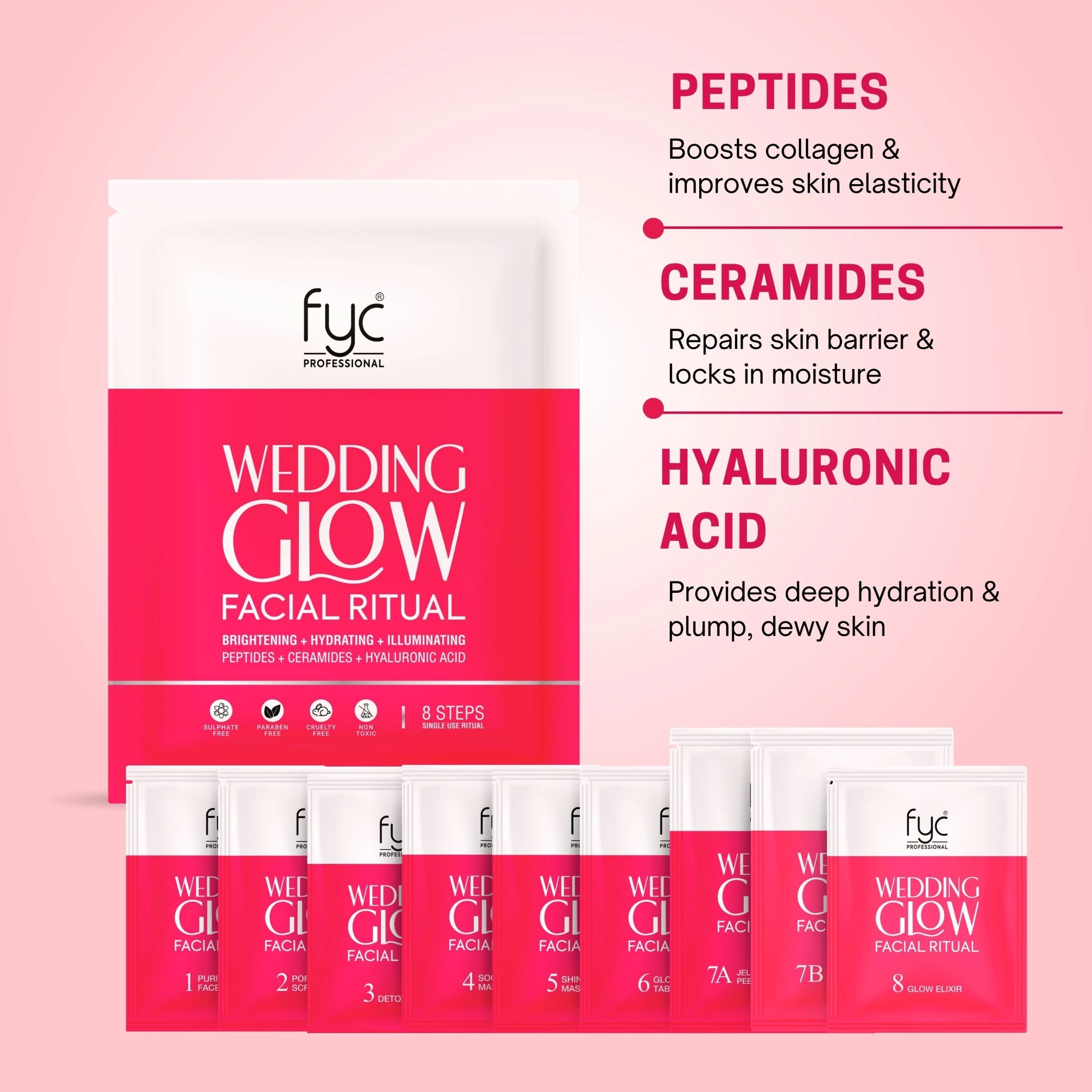 fyc-professional-wedding-glow-facial-ritual-8-step-facial-kit-185g-x-5 - Image 4 - Buy from Indicrest