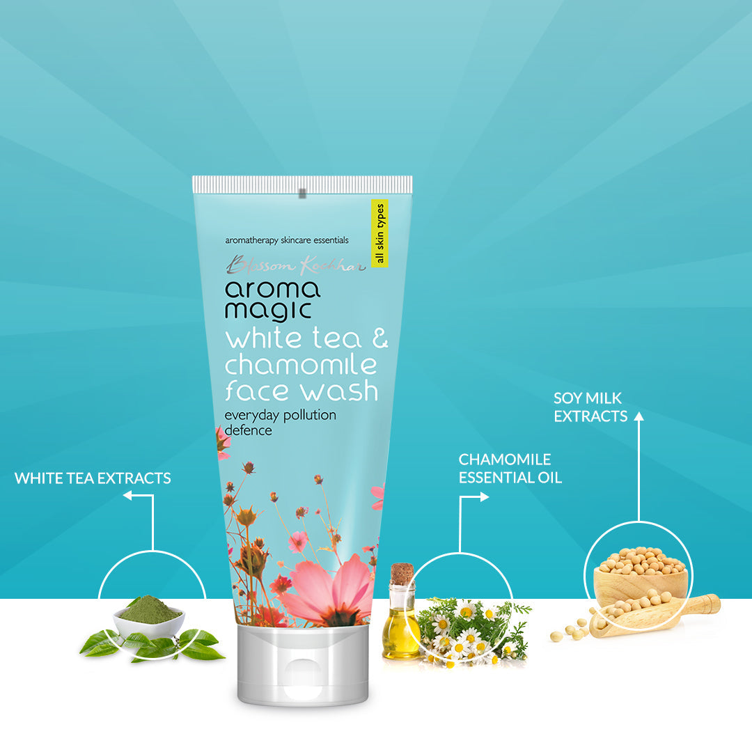 Aroma Magic White Tea & Chamomile Face Wash For All Skin Type, 100ml - Image 4 - Buy from Indicrest
