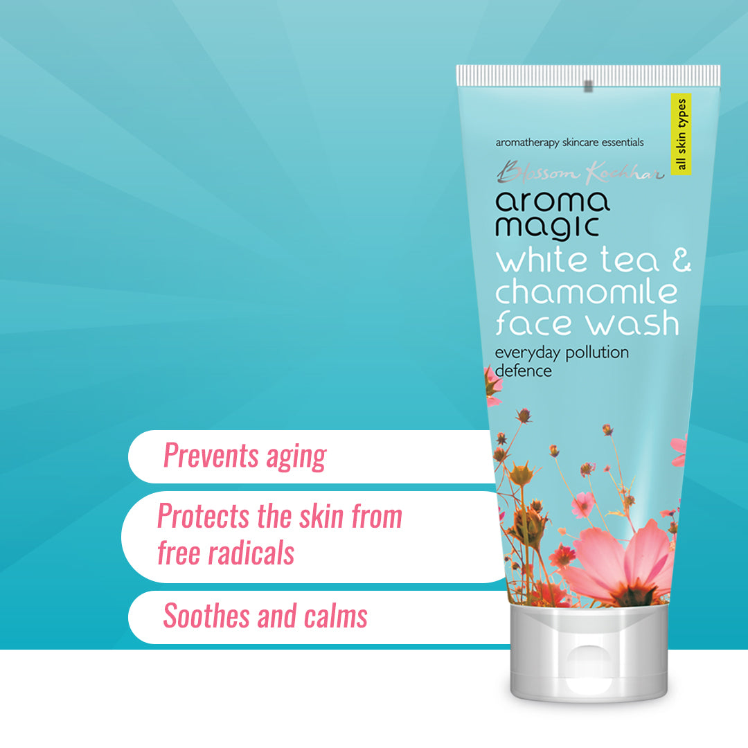 Aroma Magic White Tea & Chamomile Face Wash For All Skin Type, 100ml - Image 3 - Buy from Indicrest