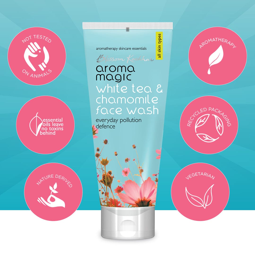 Aroma Magic White Tea & Chamomile Face Wash For All Skin Type, 100ml - Image 5 - Buy from Indicrest