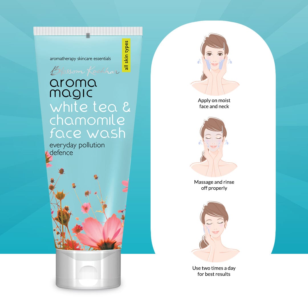 Aroma Magic White Tea & Chamomile Face Wash For All Skin Type, 100ml - Image 6 - Buy from Indicrest