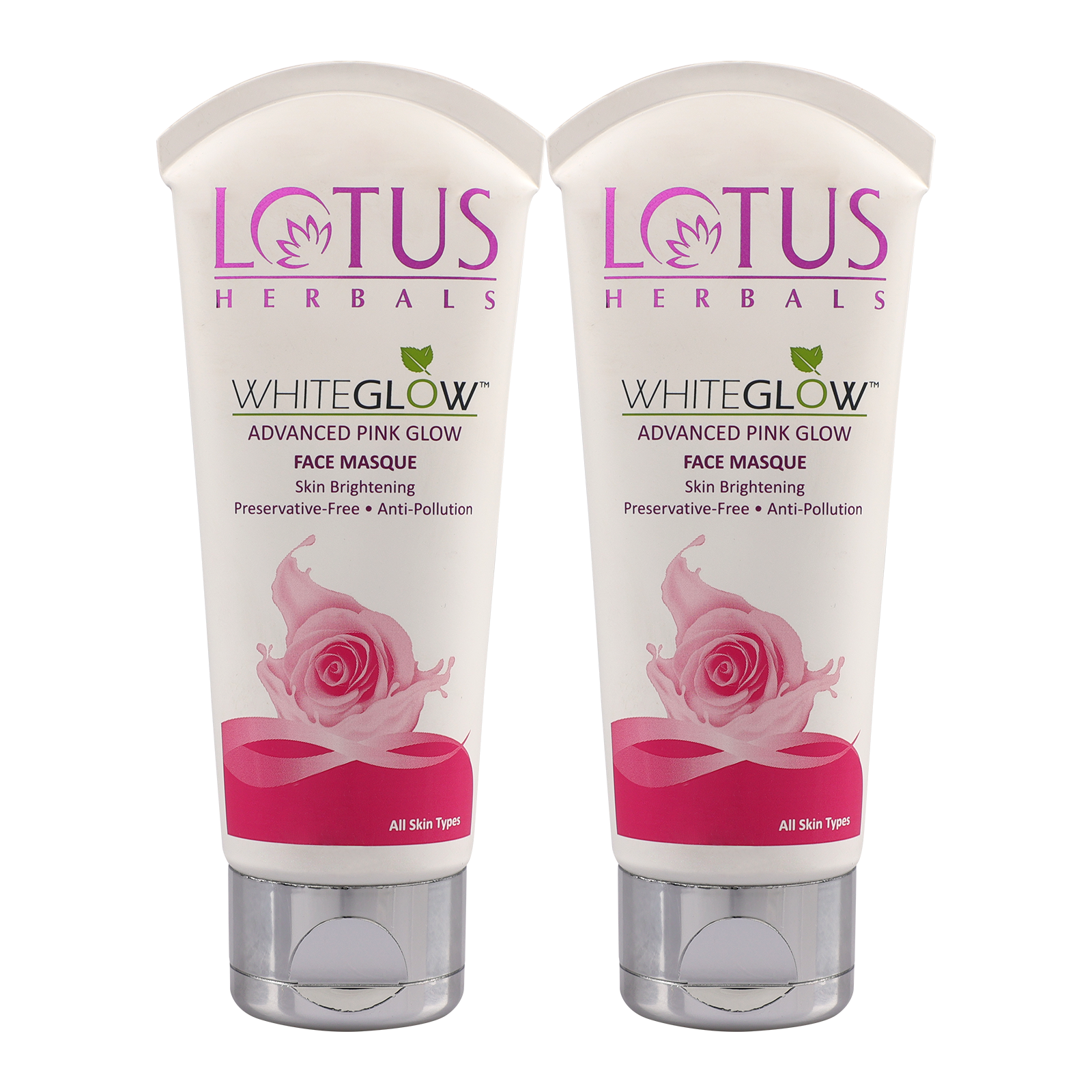 Lotus Herbals WhiteGlow Advanced Pink Glow Face Masque, 2 X 100g